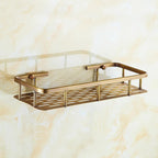 Solid Brass Antique Bronze Corner Shelf