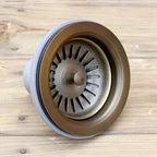 Solid Brass Antique Bronze Sink Stopper (3.5 in)