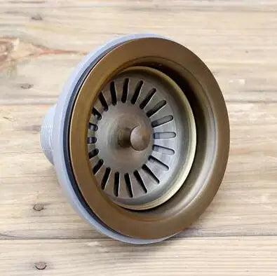 Solid Brass Antique Bronze Sink Stopper (3.5 in)