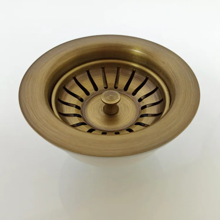 Solid Brass Antique Bronze Sink Stopper (3.5 in)