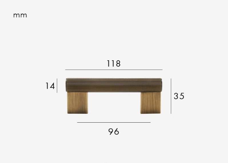 Solid Brass Antique Finish T-Bar Cabinet & Drawer Handle (5 In Hole Center)