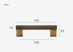 Solid Brass Antique Finish T-Bar Cabinet & Drawer Handle (5 In Hole Center)
