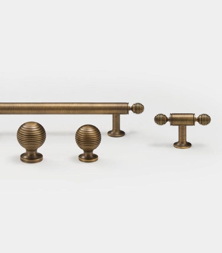 Solid Brass Antique Finish T-Bar Handle (7.6-Inch Hole Spacing)