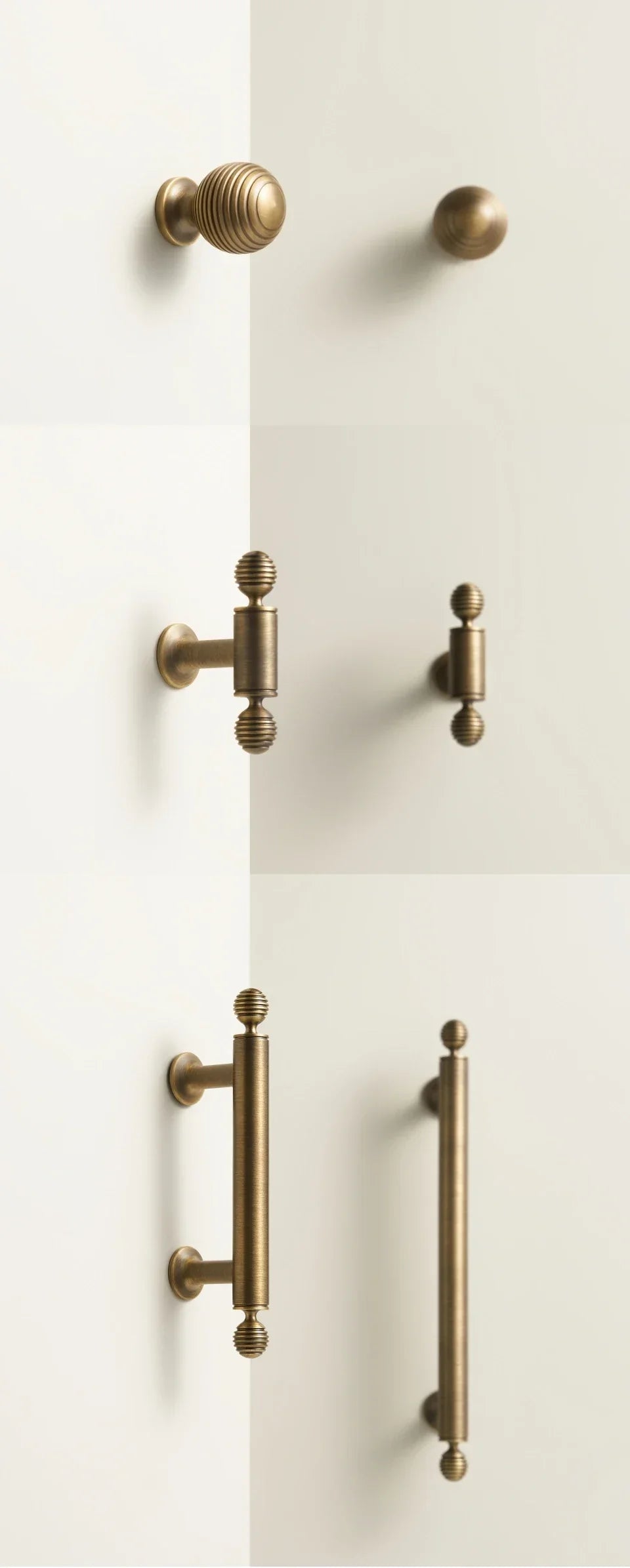 Solid Brass Antique Finish T-Bar Handle (7.6-Inch Hole Spacing)
