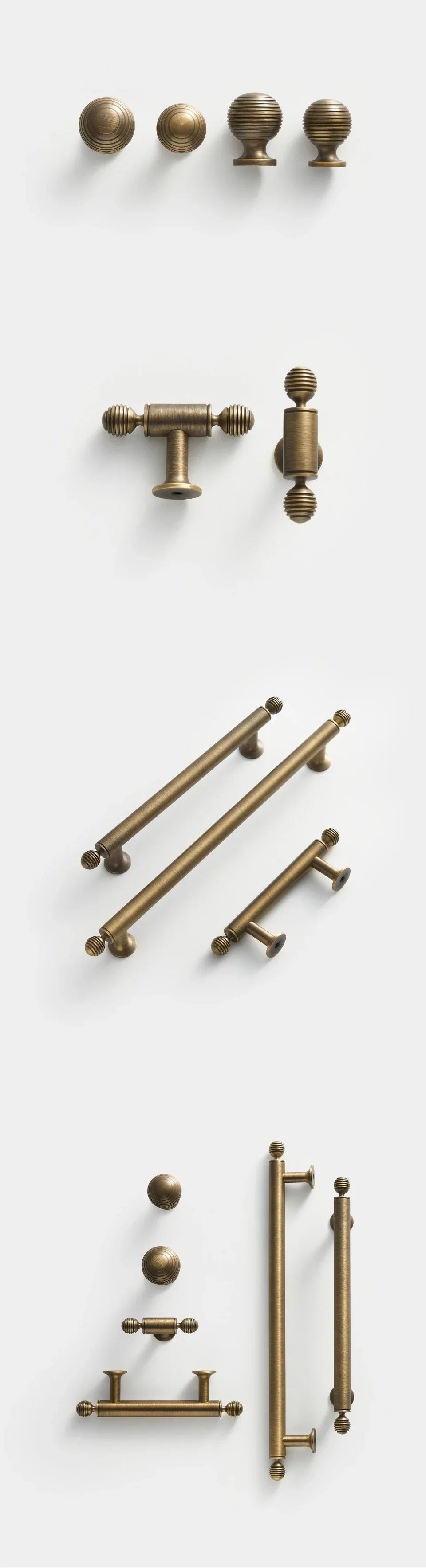 Solid Brass Antique Finish T-Bar Handle (7.6-Inch Hole Spacing)