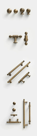 Solid Brass Antique Finish T-Bar Handle (7.6-Inch Hole Spacing)