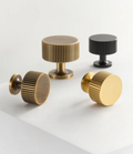 Solid Brass Art Deco Line Furniture Knob (Screw-Mount)