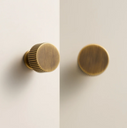 Solid Brass Art Deco Line Furniture Knob (Screw-Mount)