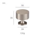 Solid Brass Art Deco Line Furniture Knob (Screw-Mount)