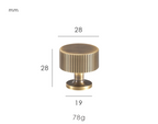 Solid Brass Art Deco Line Furniture Knob (Screw-Mount)