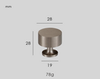 Solid Brass Art Deco Line Furniture Knob (Screw-Mount)