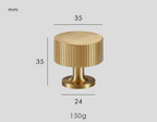 Solid Brass Art Deco Line Furniture Knob (Screw-Mount)