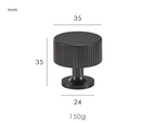 Solid Brass Art Deco Line Furniture Knob (Screw-Mount)