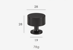 Solid Brass Art Deco Line Furniture Knob (Screw-Mount)