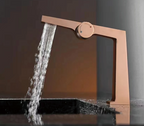 Solid Brass Brushed Rose Gold Single-Handle Bathroom Faucet (Single-Hole Deck-Mount)