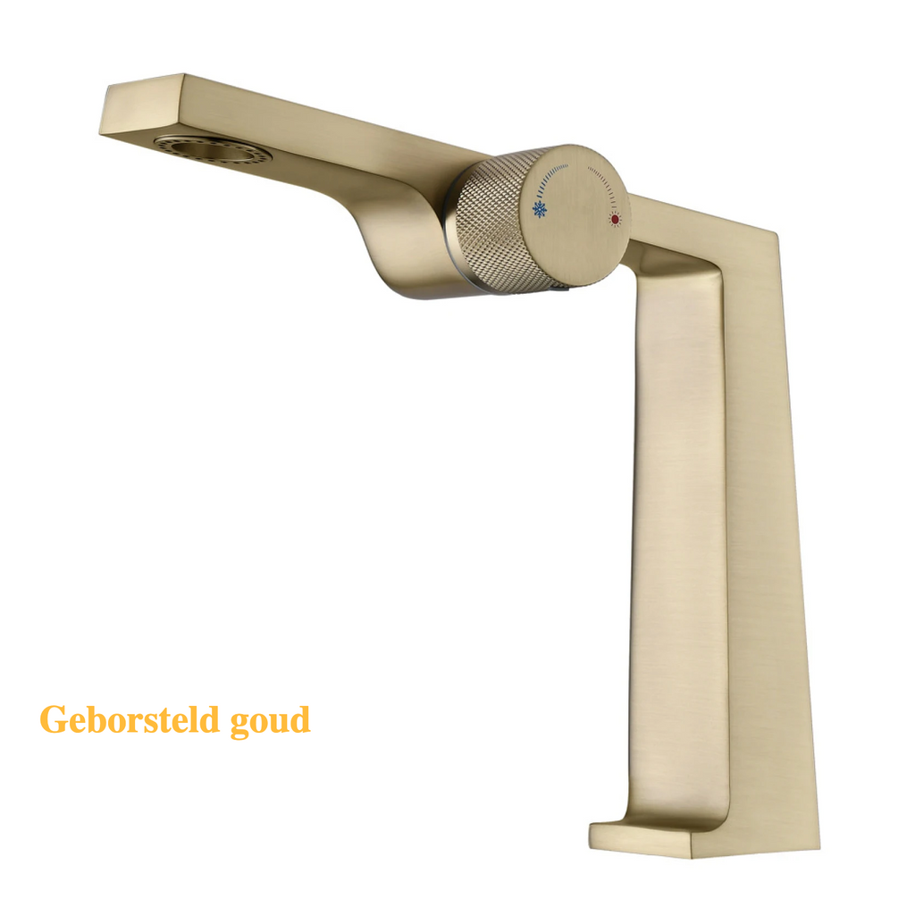 Solid Brass Brushed Rose Gold Single-Handle Bathroom Faucet (Single-Hole Deck-Mount)