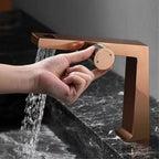 Solid Brass Brushed Rose Gold Single-Handle Bathroom Faucet (Single-Hole Deck-Mount)