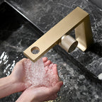 Solid Brass Brushed Rose Gold Single-Handle Bathroom Faucet (Single-Hole Deck-Mount)