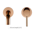 Solid Brass Brushed Stainless Bathroom Faucet (Dual-Hole Wall Mount)