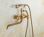 Solid Brass & Ceramic Cartridge Handheld Shower Faucet Set (Wall-Mounted)