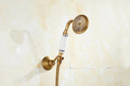 Solid Brass & Ceramic Cartridge Handheld Shower Faucet Set (Wall-Mounted)
