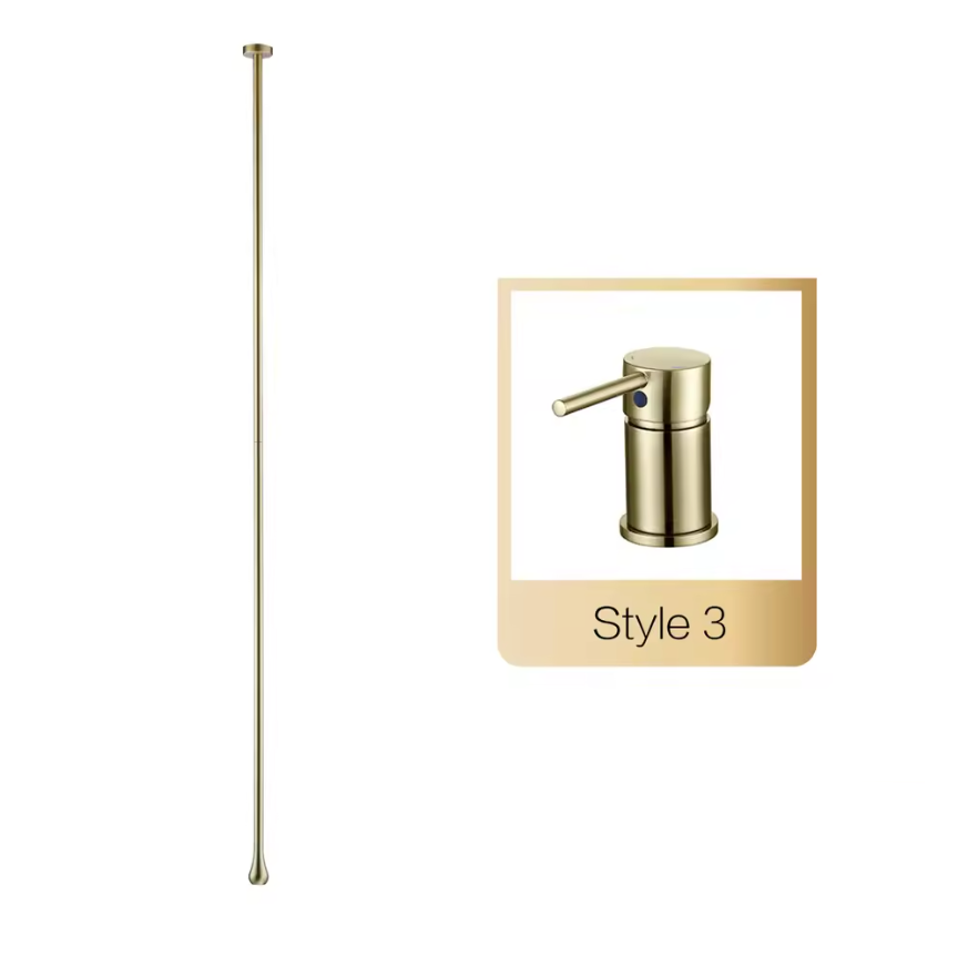 Solid Brass Ceramic Cartridge Wall-Mounted Bathroom Faucet