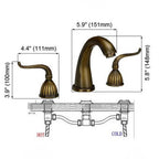 Solid Brass Ceramic Disc Bathroom Faucet (8-Inch Widespread)
