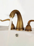Solid Brass Ceramic Disc Bathroom Faucet (8-Inch Widespread)