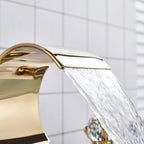Solid Brass Ceramic-Disc Bathroom Faucet (Widespread 3-Hole)