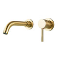 Solid Brass Ceramic-Disc Concealed Wall-Mount Bathroom Faucet