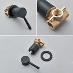 Solid Brass Ceramic-Disc Concealed Wall-Mount Bathroom Faucet