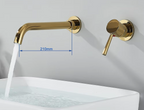 Solid Brass Ceramic-Disc Concealed Wall-Mount Bathroom Faucet