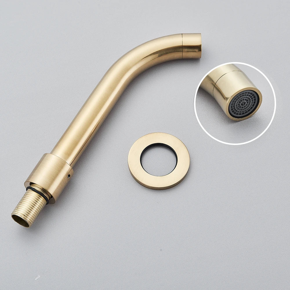 Solid Brass Ceramic-Disc Concealed Wall-Mount Bathroom Faucet