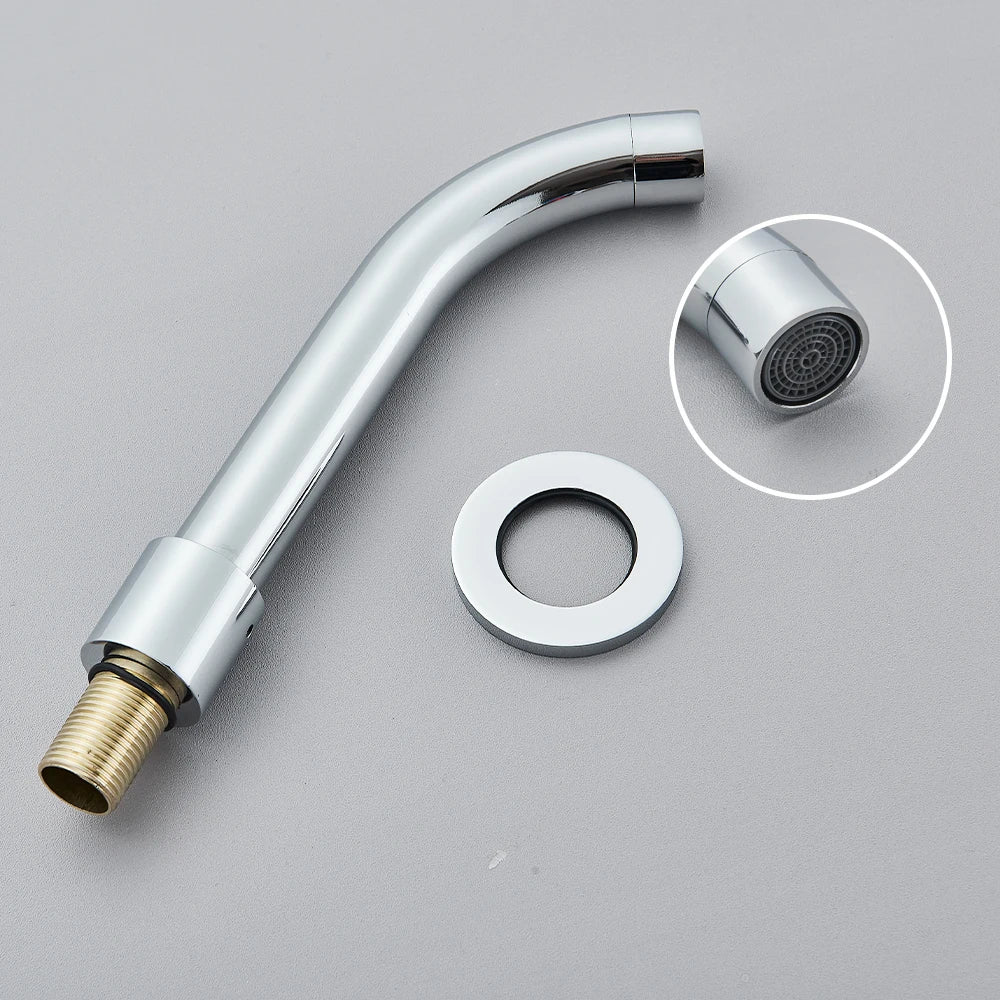 Solid Brass Ceramic-Disc Concealed Wall-Mount Bathroom Faucet