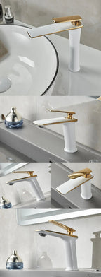 Solid Brass Ceramic-Disc Single-Handle Basin Faucet (Single-Hole Deck Mount)