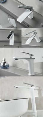 Solid Brass Ceramic-Disc Single-Handle Basin Faucet (Single-Hole Deck Mount)
