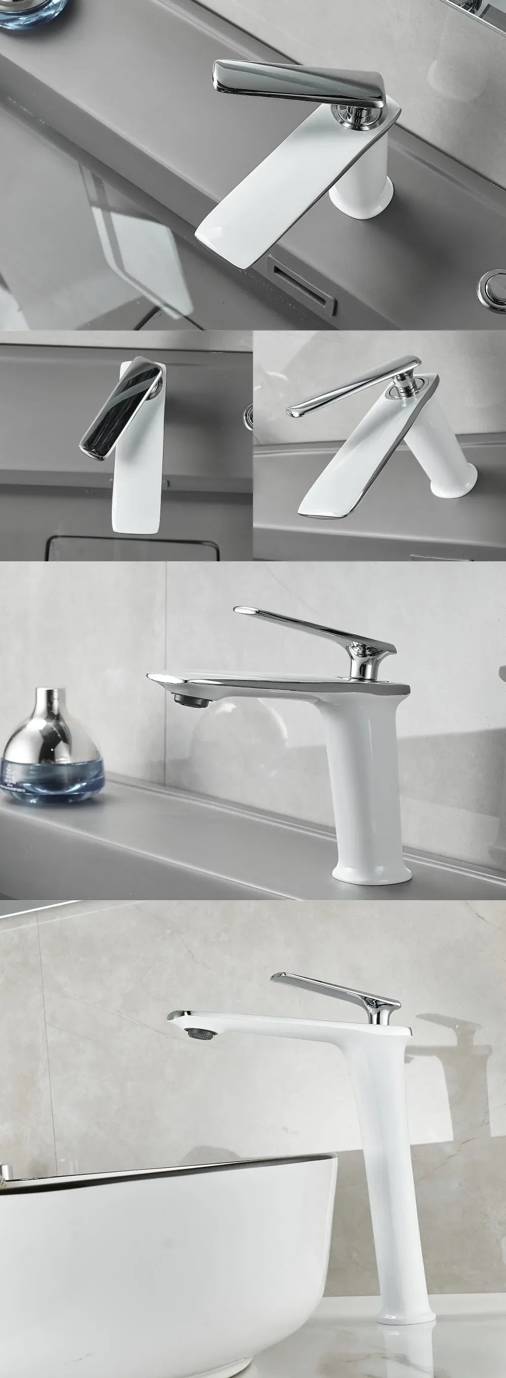 Solid Brass Ceramic-Disc Single-Handle Basin Faucet (Single-Hole Deck Mount)