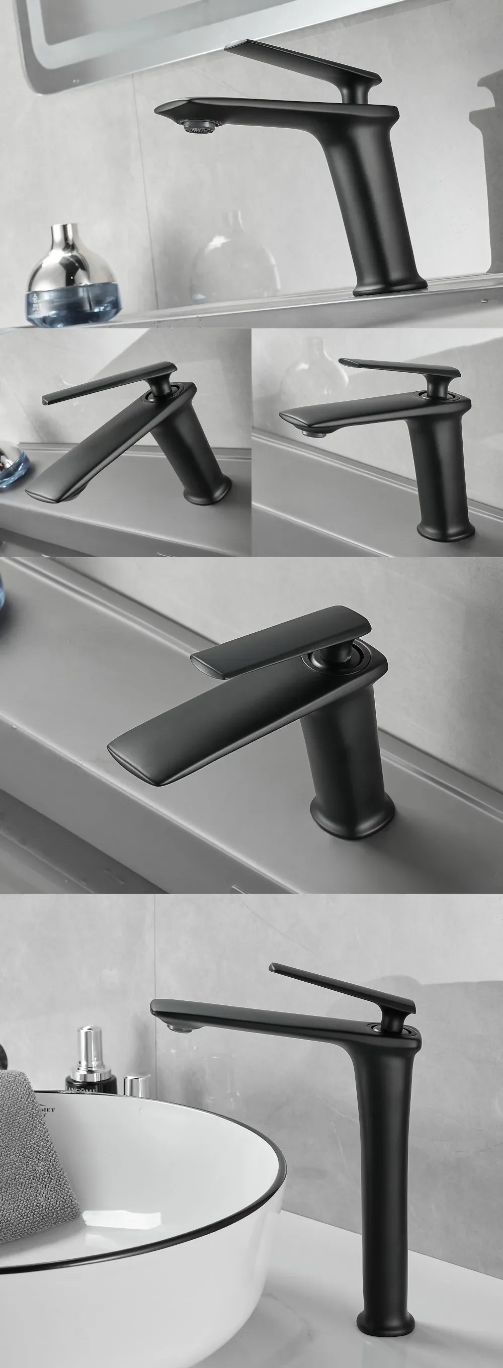 Solid Brass Ceramic-Disc Single-Handle Basin Faucet (Single-Hole Deck Mount)