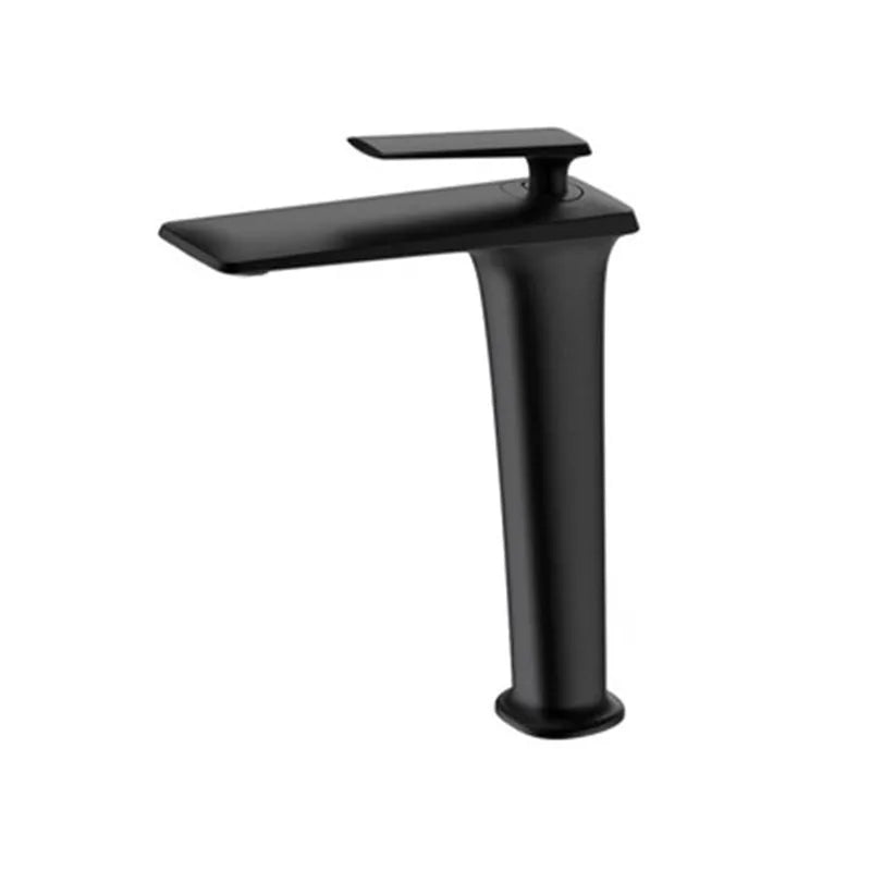 Solid Brass Ceramic-Disc Single-Handle Basin Faucet (Single-Hole Deck Mount)