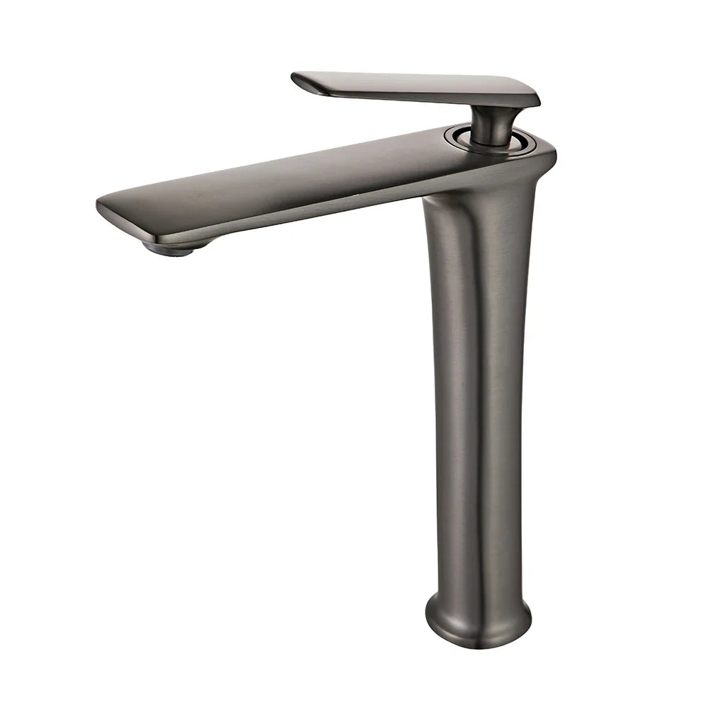 Solid Brass Ceramic-Disc Single-Handle Basin Faucet (Single-Hole Deck Mount)