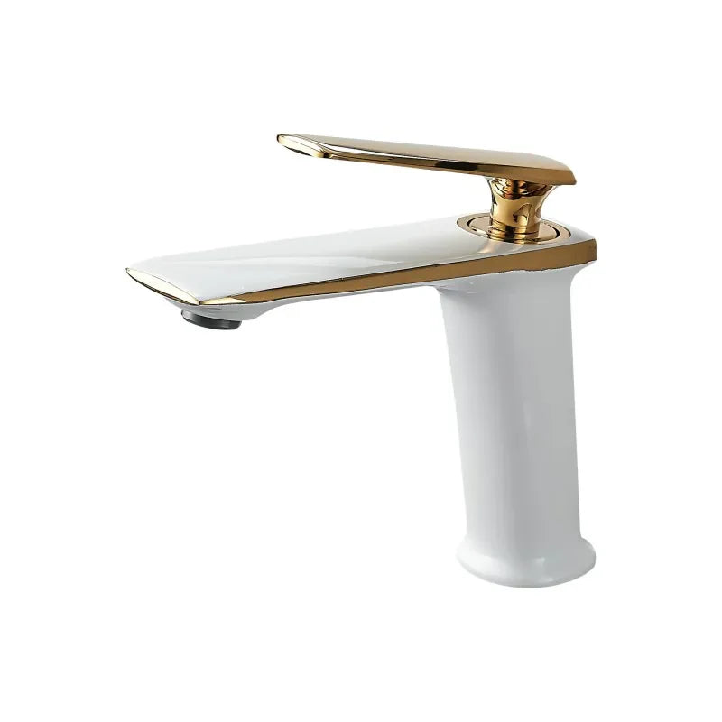 Solid Brass Ceramic-Disc Single-Handle Basin Faucet (Single-Hole Deck Mount)