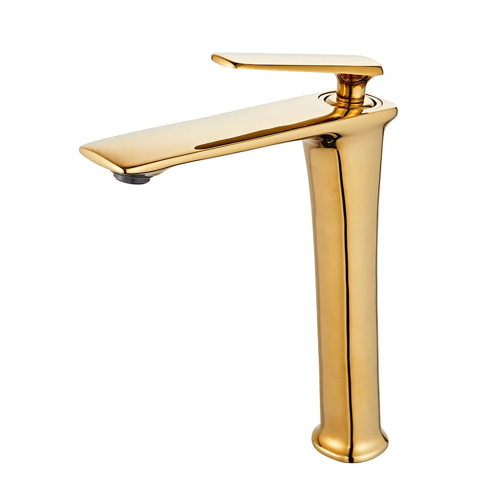 Solid Brass Ceramic-Disc Single-Handle Basin Faucet (Single-Hole Deck Mount)