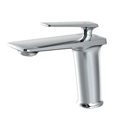 Solid Brass Ceramic-Disc Single-Handle Basin Faucet (Single-Hole Deck Mount)