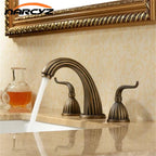 Solid Brass Ceramic Disc Wall-Mount Bathroom Faucet (8-Inch Widespread)