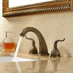 Solid Brass Ceramic Disc Wall-Mount Bathroom Faucet (8-Inch Widespread)