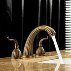 Solid Brass Ceramic Disc Wall-Mount Bathroom Faucet (8-Inch Widespread)