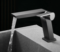 Solid Brass Ceramic Disc Waterfall Bathroom Faucet (Single-Hole Deck Mount)