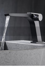 Solid Brass Ceramic Disc Waterfall Bathroom Faucet (Single-Hole Deck Mount)