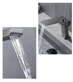 Solid Brass Ceramic Disc Waterfall Bathroom Faucet (Single-Hole Deck Mount)