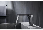 Solid Brass Ceramic Disc Waterfall Bathroom Faucet (Single-Hole Deck Mount)